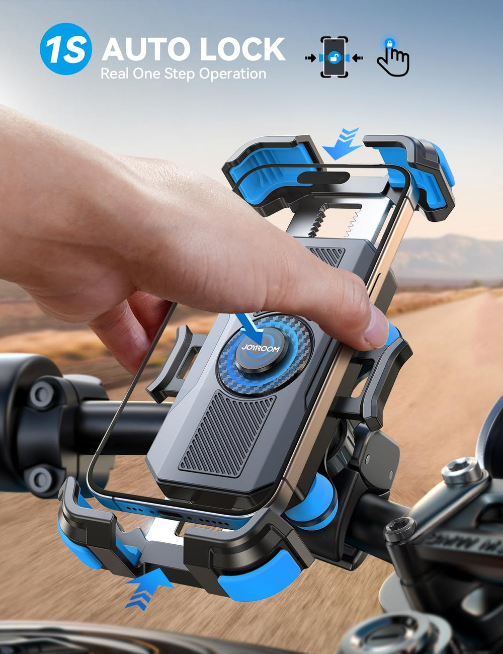 JOYROOM all-metal clamp provides durable performance on handlebars