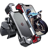 JOYROOM motorcycle mount auto-lock button secures your phone with one click.