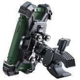 JOYROOM motorcycle mount with dual vibration dampener secures devices on rough roads.