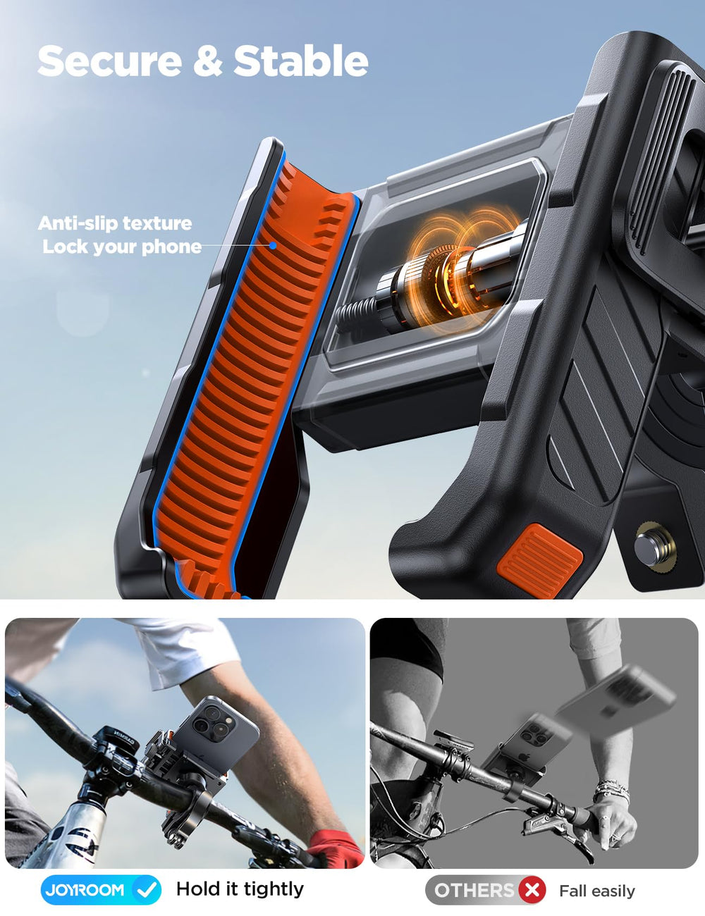 JOYROOM quick lock release enables one-handed mounting and removal