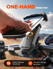 JOYROOM universal compatibility fits 18-34mm handlebars and 4.7-7.0 inch phones.