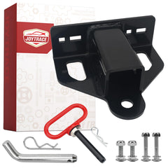 Joytrace zero-turn hitch assembly with a secure bolted connection for reliable trailer mounting.