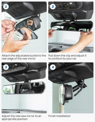 JOYTUTUS 15x3 inch mirror offers extended visibility and reduced blind spots