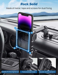 JOYTUTUS adjustable arm length maintains dashboard clearance and smooth driving view.