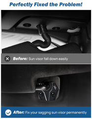 JOYTUTUS aluminum sun visor clip with black finish feels durable and premium.