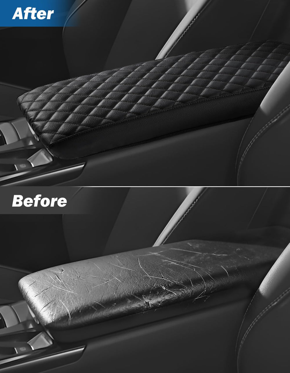 JOYTUTUS center console cover installed for a snug fit in minutes