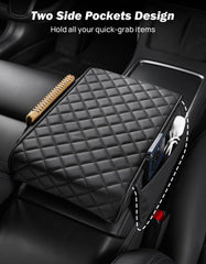 JOYTUTUS center console cover with non-slip design stays in place while driving.