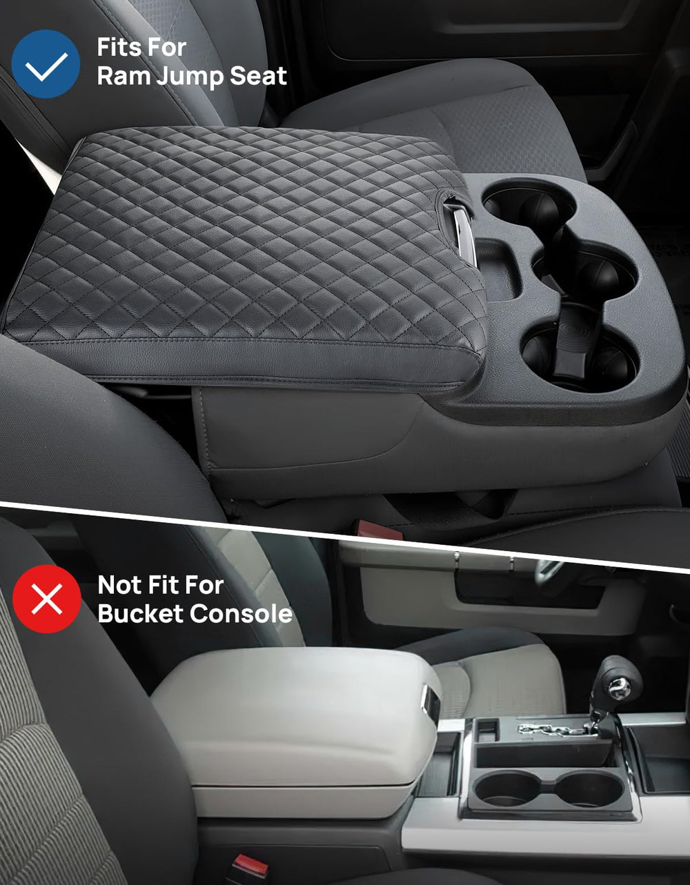 JOYTUTUS Ram 1500 console cover side view guards against wear and stains.