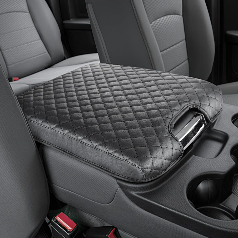 JOYTUTUS center console cover for Ram 1500 top view protects surface and improves comfort.