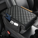 JOYTUTUS center console cover in scratch-resistant leather protects SUV top and sides for daily use.