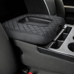 JOYTUTUS center console cover for Silverado/Sierra leather finish protects top and sides from wear.
