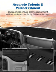 JOYTUTUS dash cover accurate cutouts preserve speaker and vent access