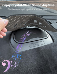 JOYTUTUS dash cover mat for Tacoma shows precise fit and vent openings.