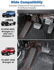 Joytutus dead pedal US flag design adds rugged style to your Wrangler interior.