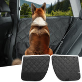 JOYTUTUS dog car door protector on a sedan door guards against scratches from paws.