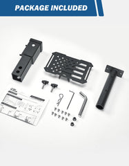 JOYTUTUS sturdy powder-coated steel hitch mount withstands weather.