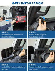 JOYTUTUS flexible back sheet absorbs impacts to protect the mirror