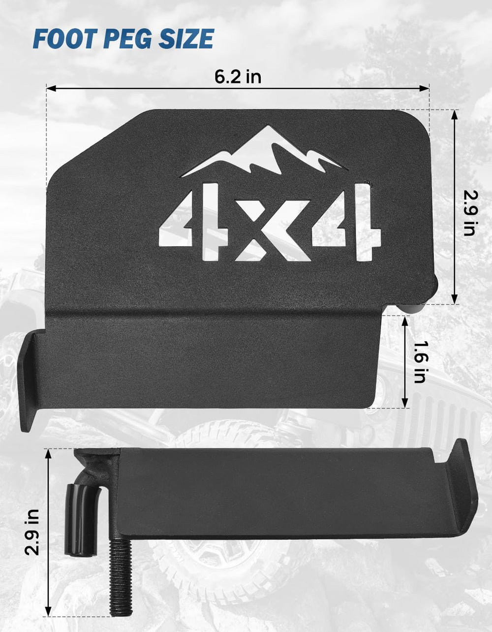 JOYTUTUS foot pegs include screws and instructions for easy mounting.
