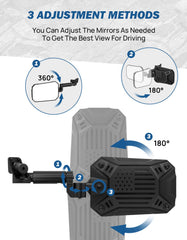Joytutus Gladiator doors-off mirrors with break-away function to prevent damage off-road.