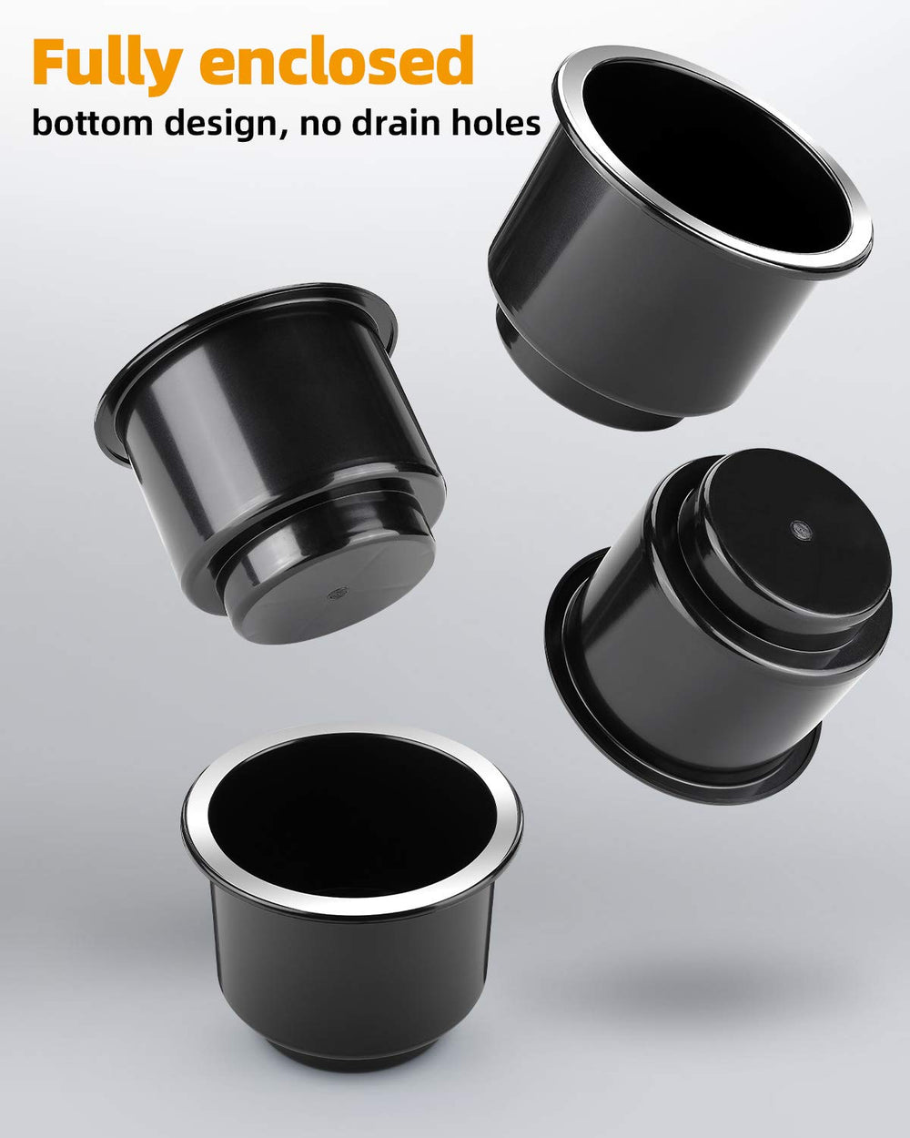 JoyTutus cup holder insert fits Hydro Flask and Yeti bottles securely.