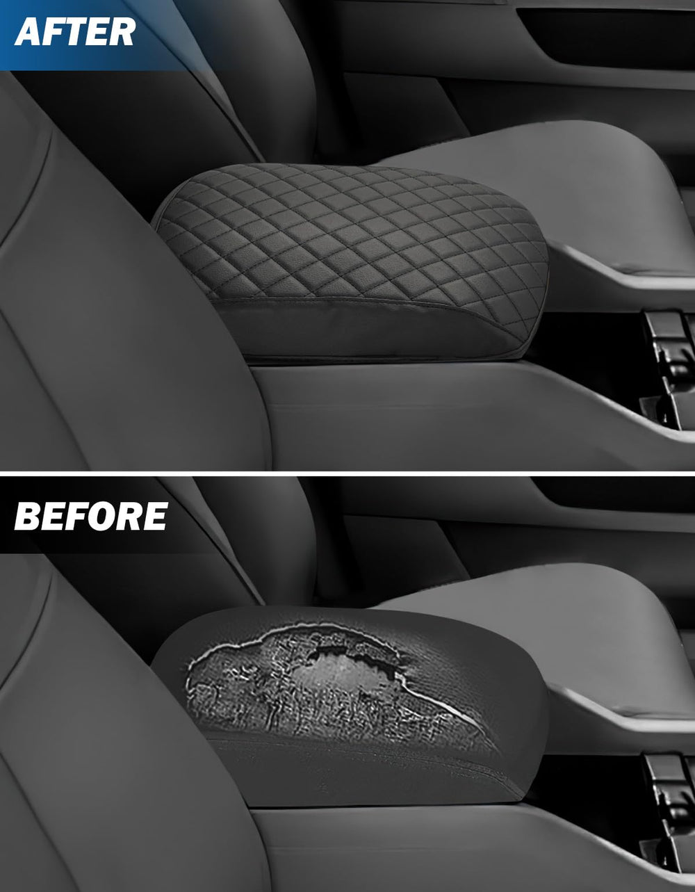JOYTUTUS in-car use demonstrates clean, protected armrest for pets.