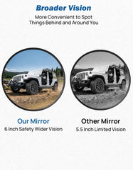 JOYTUTUS Wrangler door-off mirror kit includes hardware for easy compatibility