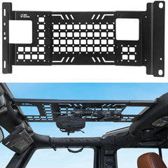 JOYTUTUS overhead Molle panel on Wrangler JK hard top increases cargo space.