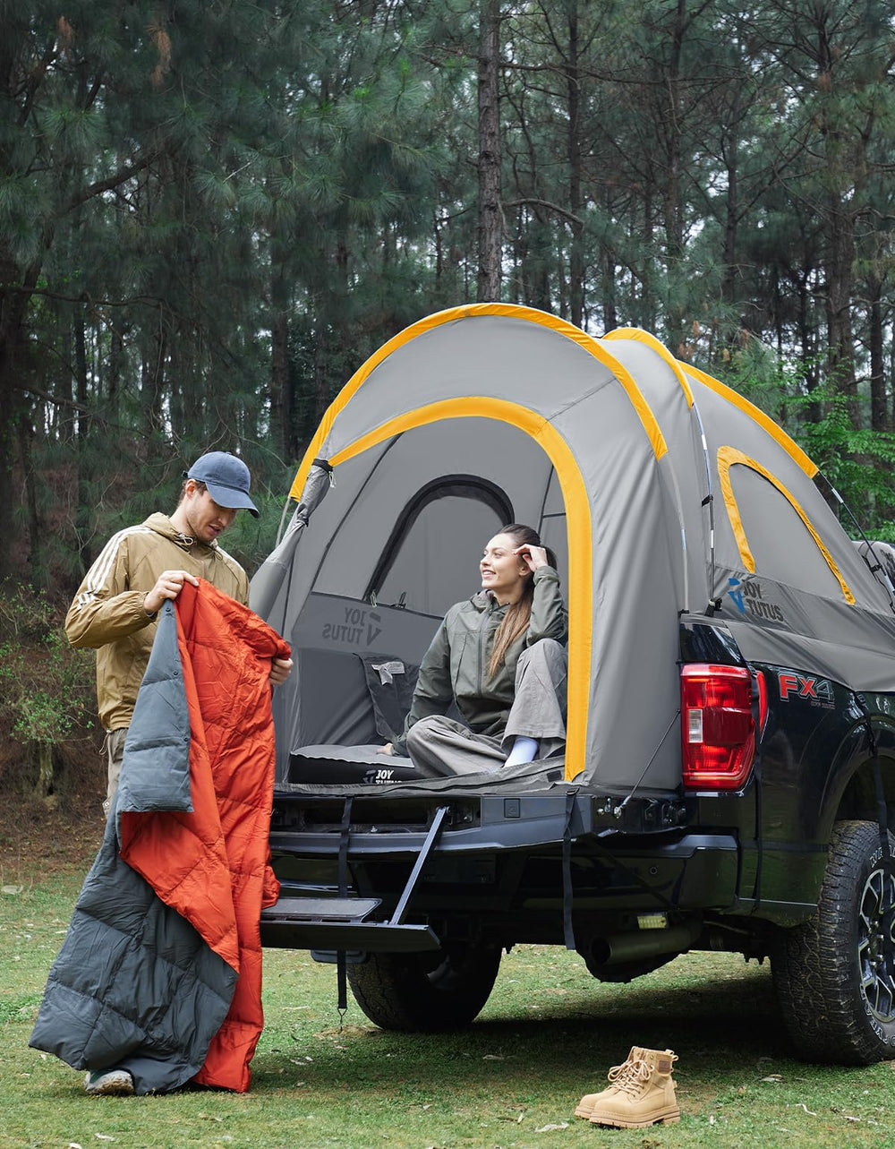 Joytutus pickup tent fiberglass poles illustrate sturdy, quick setup