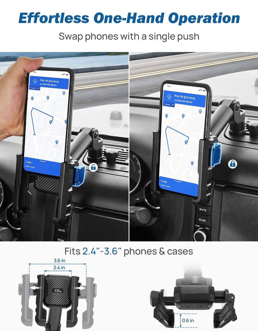 JOYTUTUS quick-slide rail allows tool-free position changes for driver comfort.