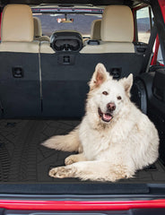 JOYTUTUS raised-edge non-slip cargo mat helps contain messes securely.