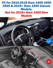 JOYTUTUS dash cover for Ram Classic 2019-2024 reduces glare and heat.