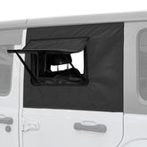 JOYTUTUS rear shade on Wrangler window blocks sun glare and adds privacy.