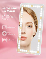 JOYTUTUS rechargeable vanity mirror powered by 1500mAh battery for cordless use