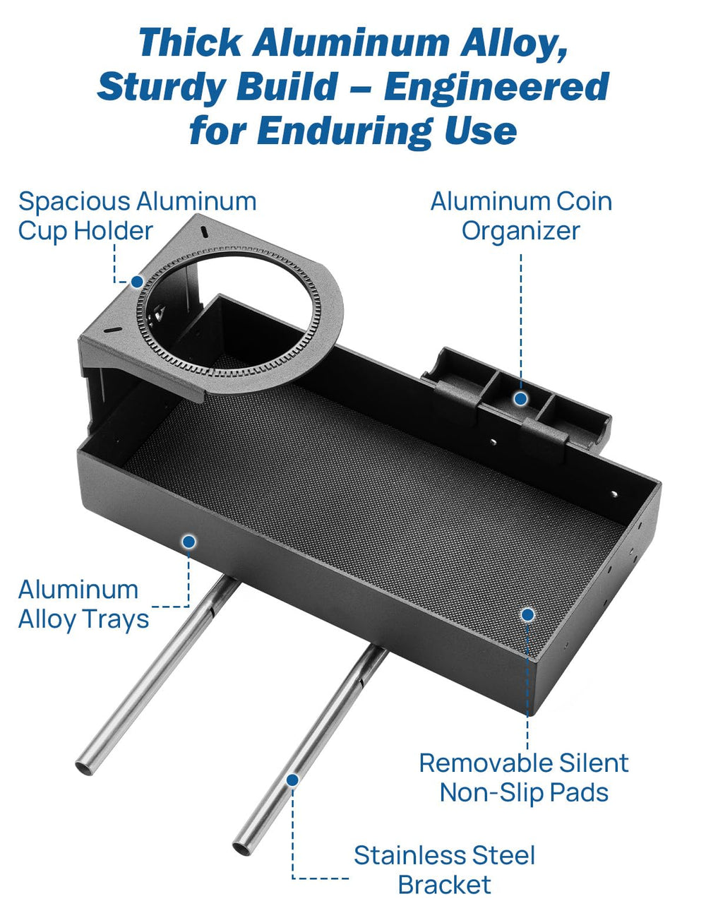 JOYTUTUS non-slip pad reduces rattling and protects items.