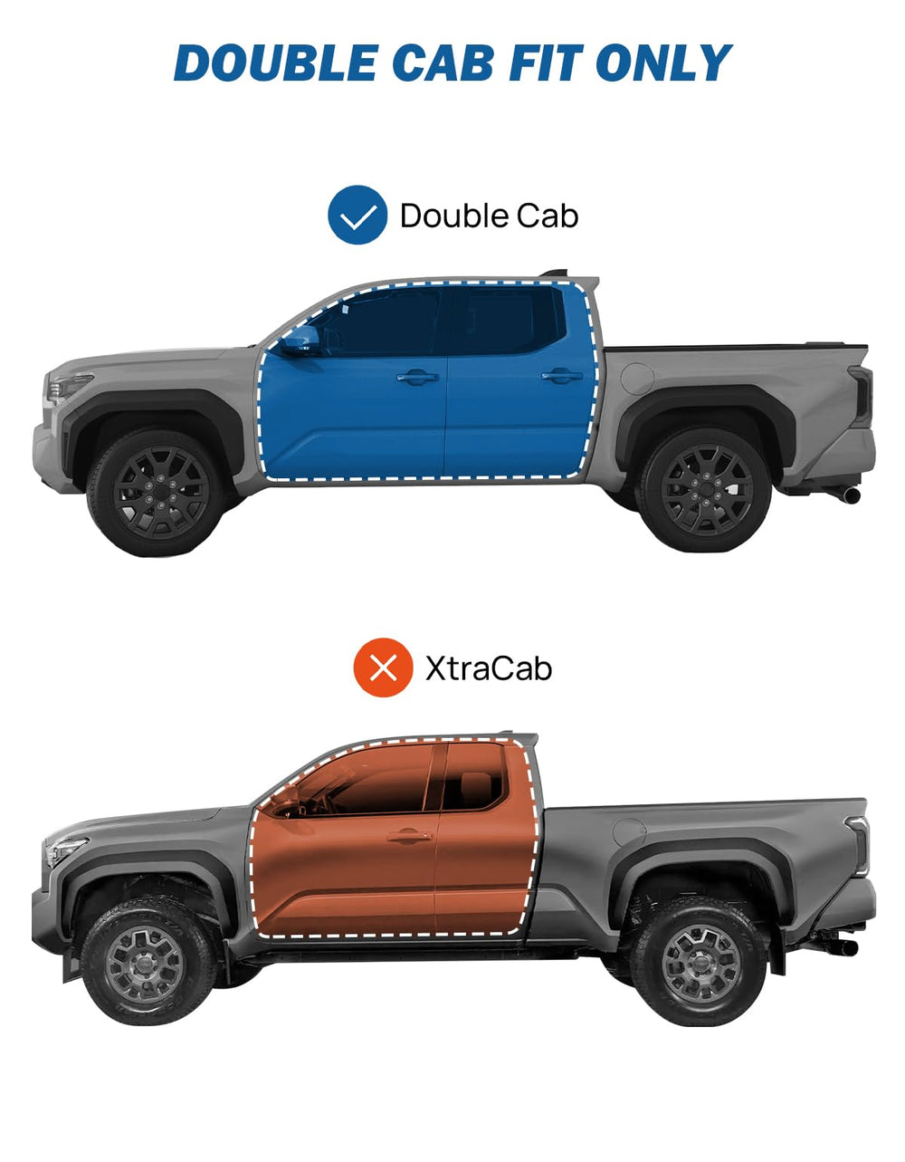 JOYTUTUS window visor outside mount on Tacoma enables airflow with rain relief