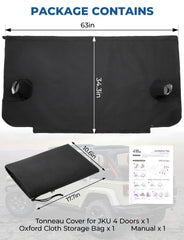 JOYTUTUS tonneau cover installation guide shot displaying simple setup steps