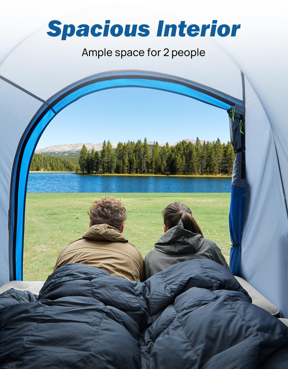 JOYTUTUS truck bed tent with fiberglass poles ensures sturdy outdoor setup.