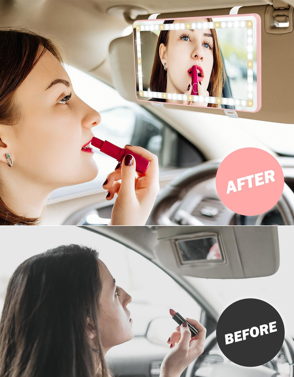 JOYTUTUS universal-fit vanity mirror suits most car visors