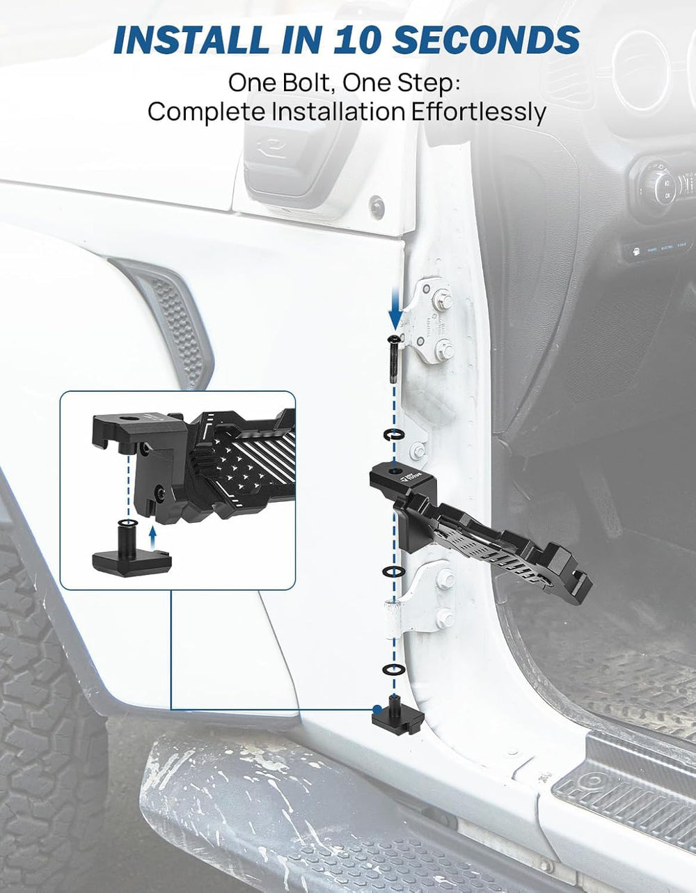 JOYTUTUS upper-lower clamp installation system ensures stable mounting.