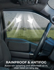 Joytutus vent visor for F-150 SuperCrew, side wind deflection during highway travel