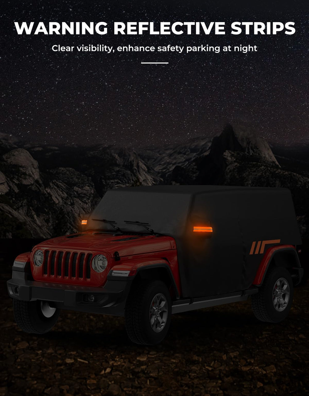 JOYTUTUS Wrangler cab cover waterproof seal reduces rain intrusion.