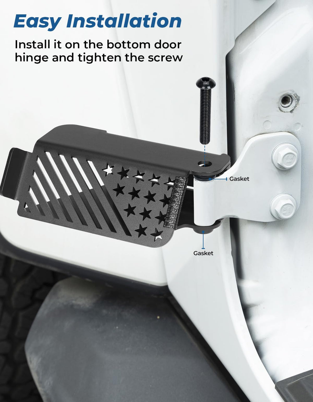 JOYTUTUS easy-install Wrangler foot pegs kit includes screws and instructions