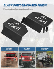 JOYTUTUS Wrangler foot pegs protect door paint with rubber boots.