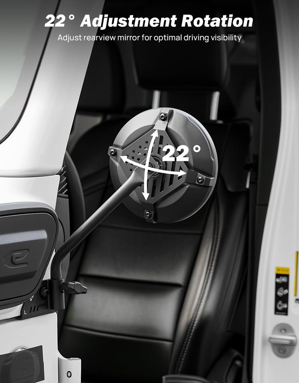 JOYTUTUS mirrors support Wrangler JL and Gladiator JT for doors-off use.