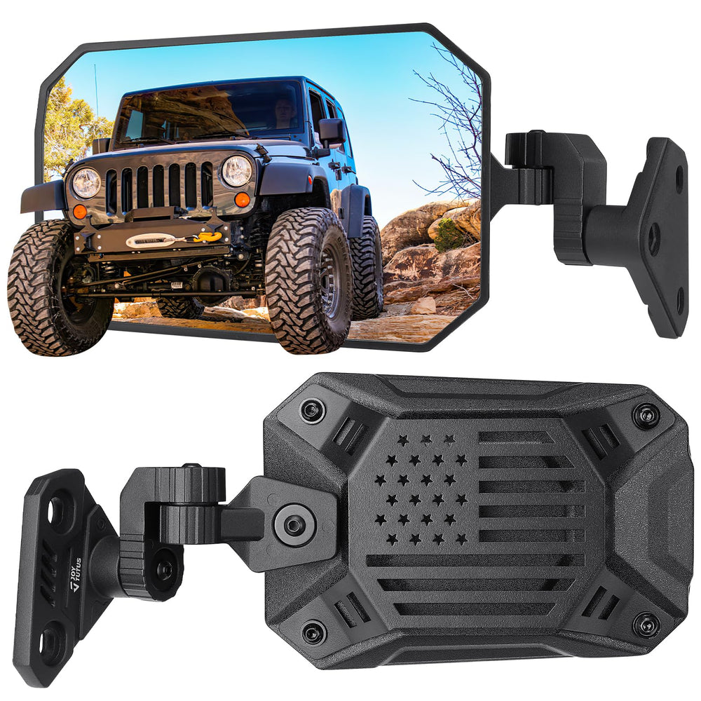 JOYTUTUS Wrangler mirrors doors off offer adjustable options for clear visibility on rough roads.