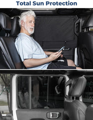 JOYTUTUS easy-install shade stays in place without interfering with window operation.
