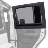 JOYTUTUS Wrangler side window shade with outside grid design for sun protection and privacy.