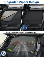 JOYTUTUS wrangler-window-shade-breathable improves airflow while sheltering from insects.
