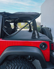 JOYTUTUS roll cage wrap preventing debris entry during off-road trips.