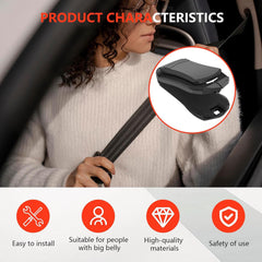 Joziko seatbelt adjuster installation steps illustrated for fast setup.